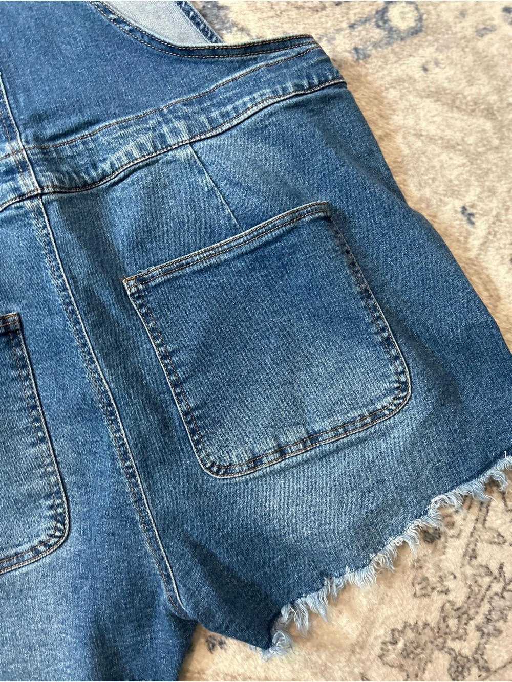 No Boundaries Denim Short Overalls - Picture 9 of 9
